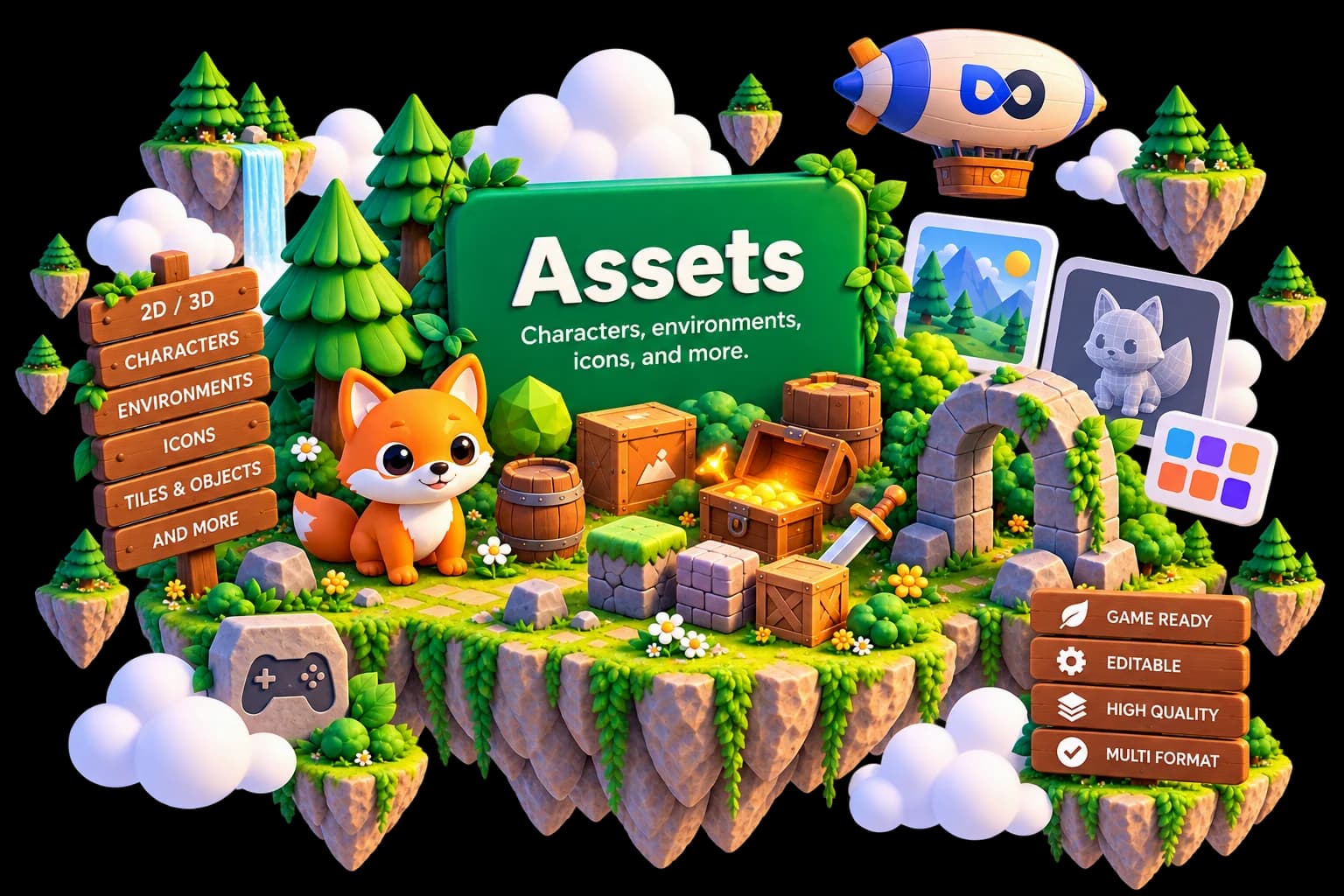 Game Assets illustration
