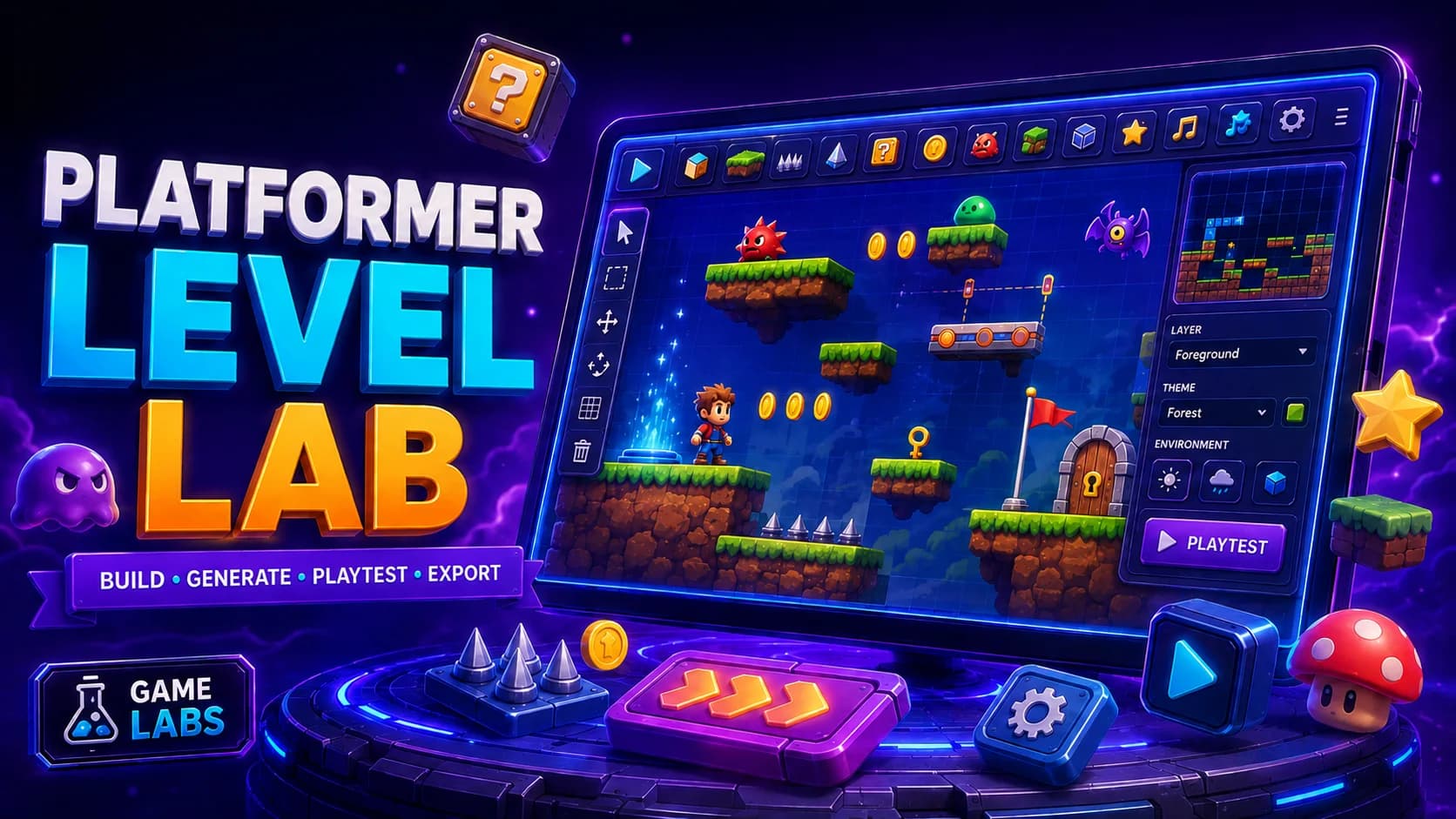 Platformer Level Lab preview